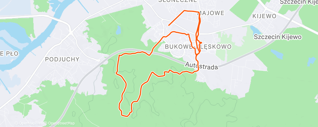 Map of the activity, Morning Hike