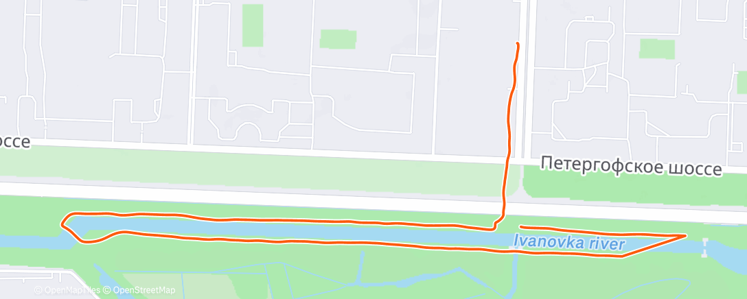 Map of the activity, Night Run
