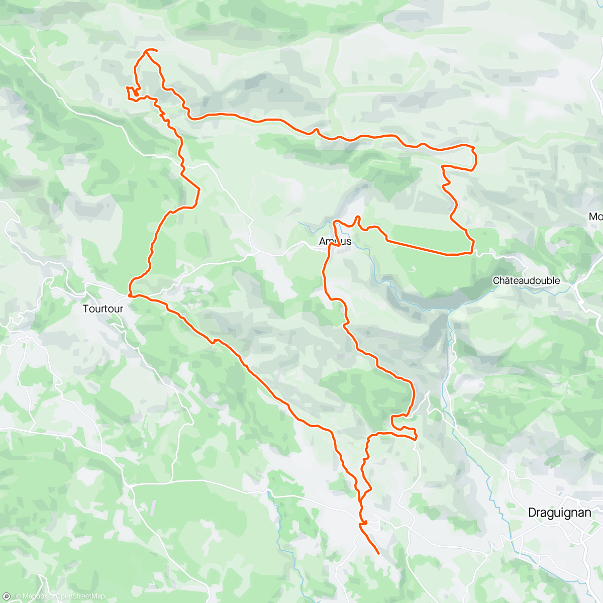Map of the activity, Mountainbikerit op gravelbike