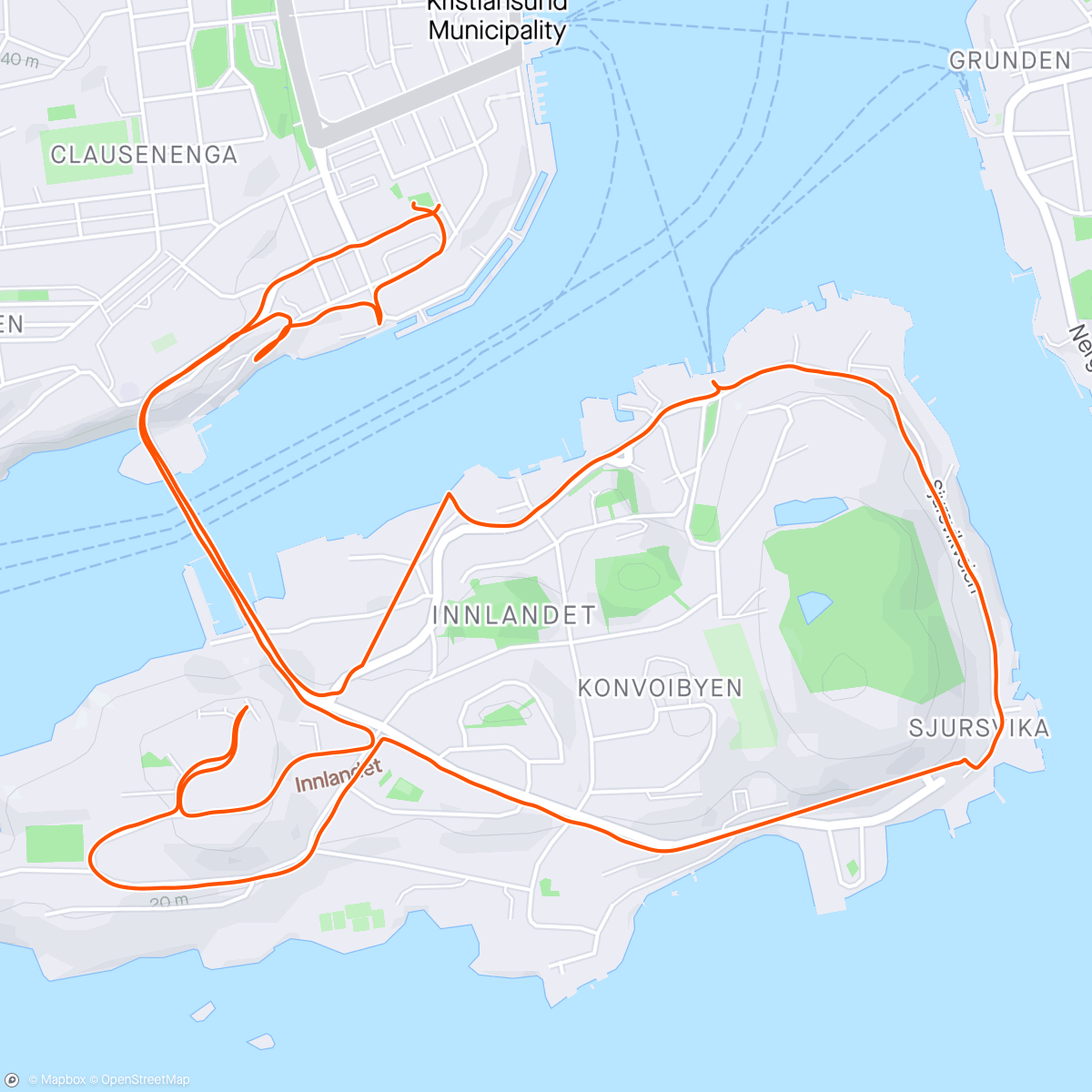Map of the activity, Crossed a huge bridge