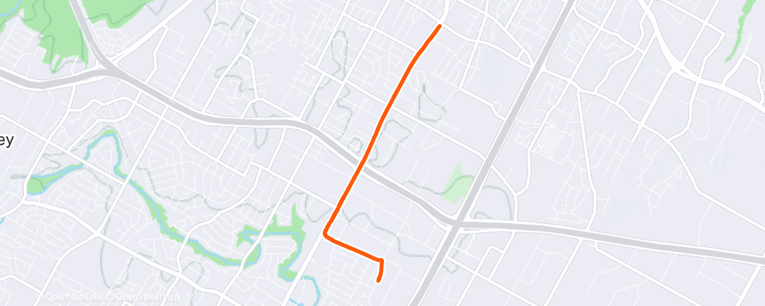 Map of the activity, Morning Run