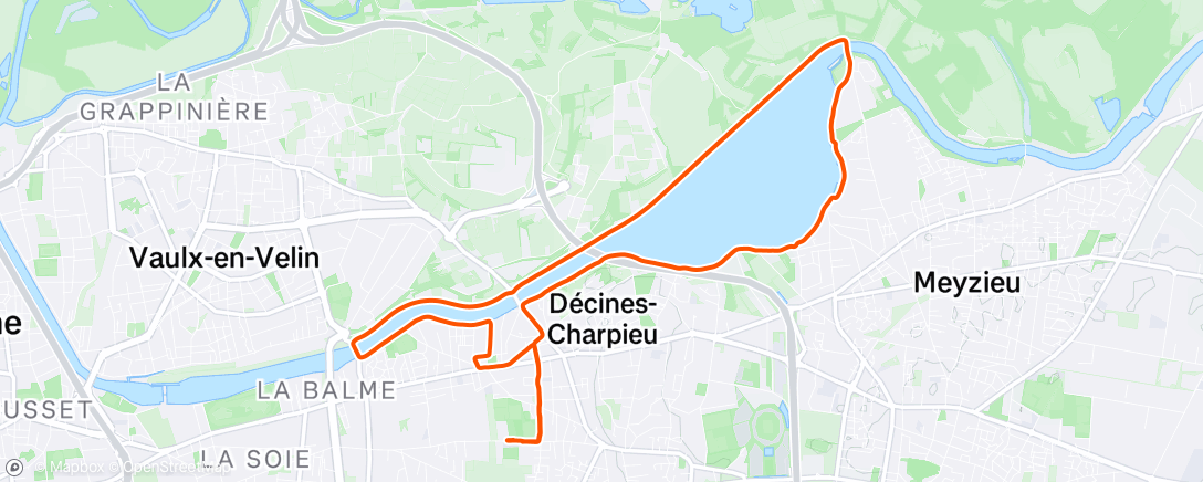 Map of the activity, Morning Run