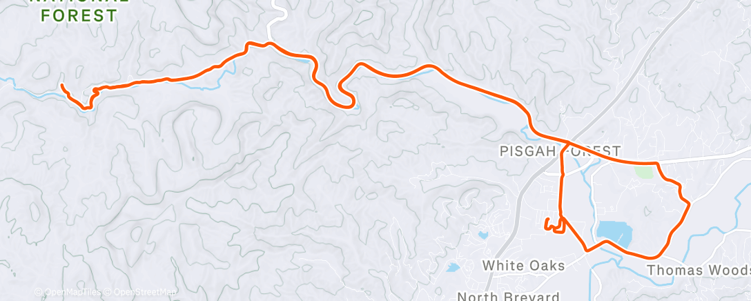 Map of the activity, Lunch Gravel Ride