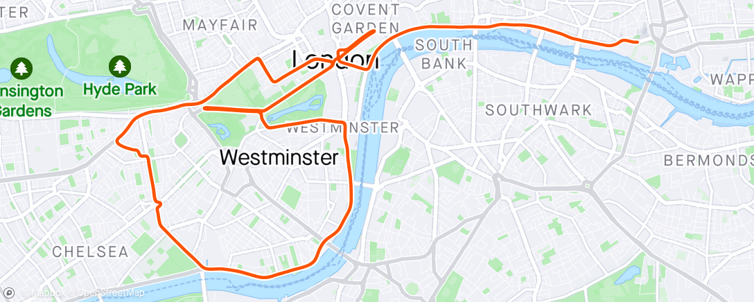 Map of the activity, Zwift - Group Ride: WMZ Sugar & Spice (C) on Greater London Flat in London
