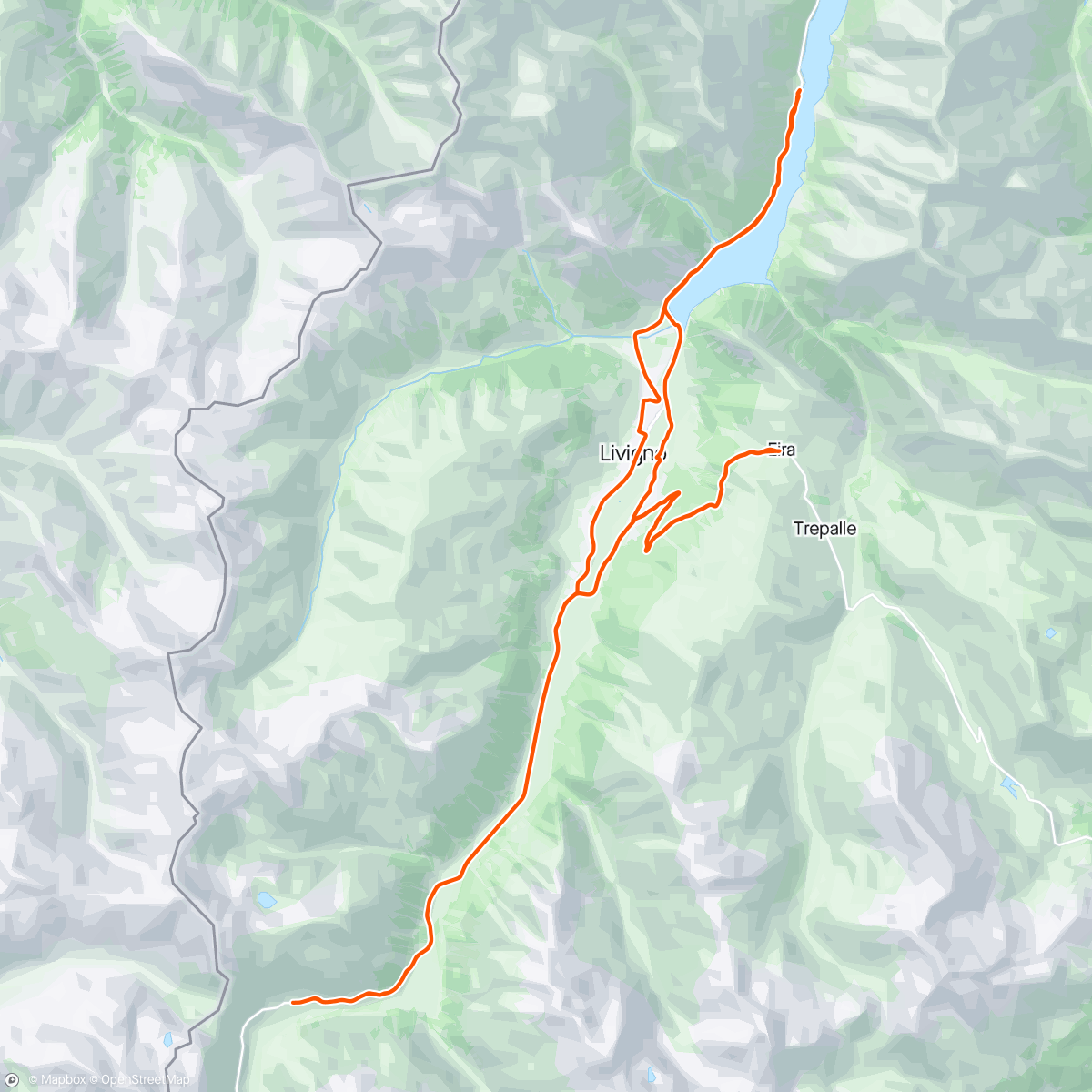 Map of the activity, Livigno restday