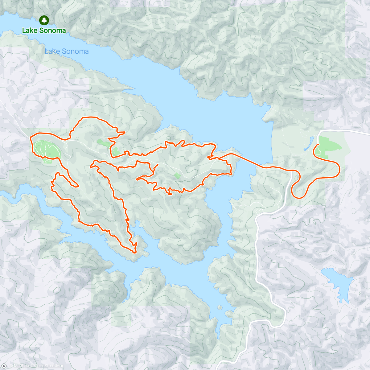 Mapa de la actividad (GAS Lake Sonoma - You're killing me smalls.)
