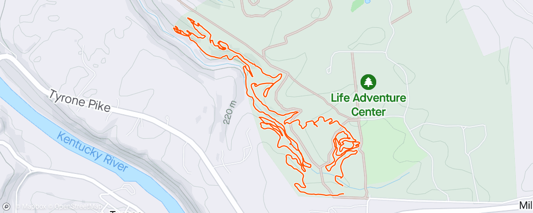 Map of the activity, Night Mountain Bike Ride