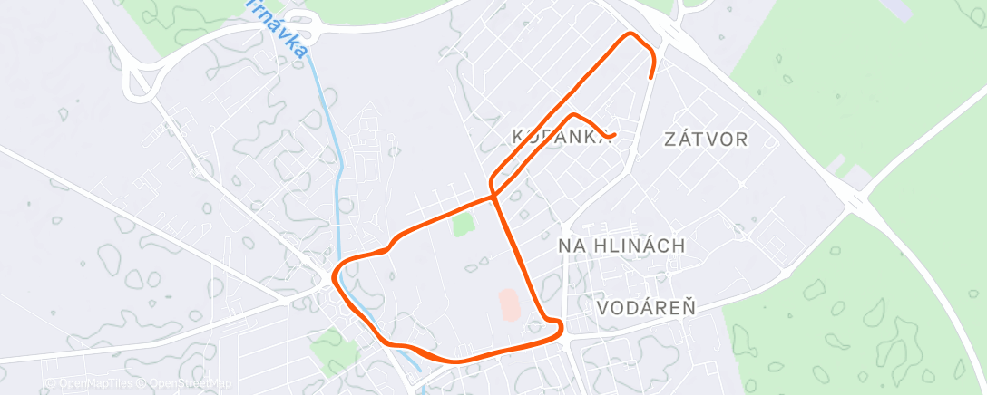 Map of the activity, Morning Run