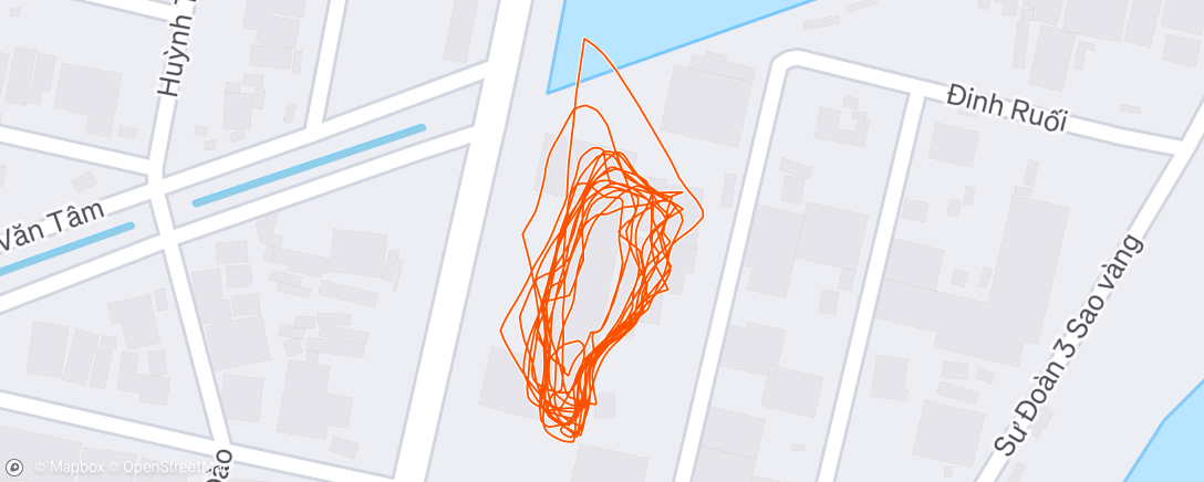 Map of the activity, Evening walk