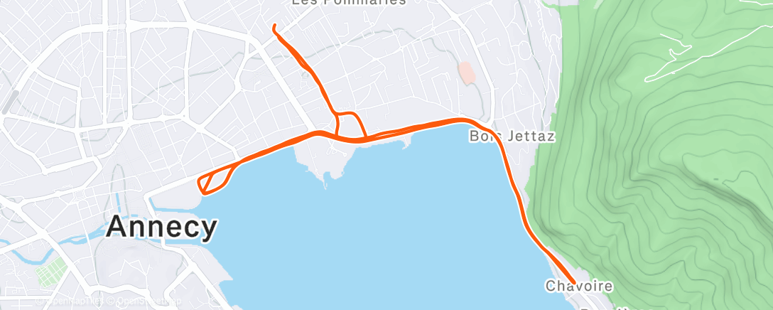 Карта физической активности (Course à pied le matin)