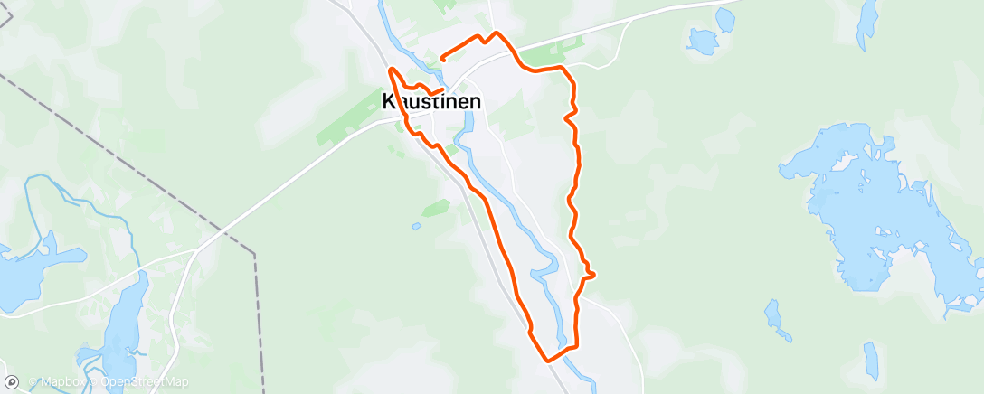 Map of the activity, Afternoon Run