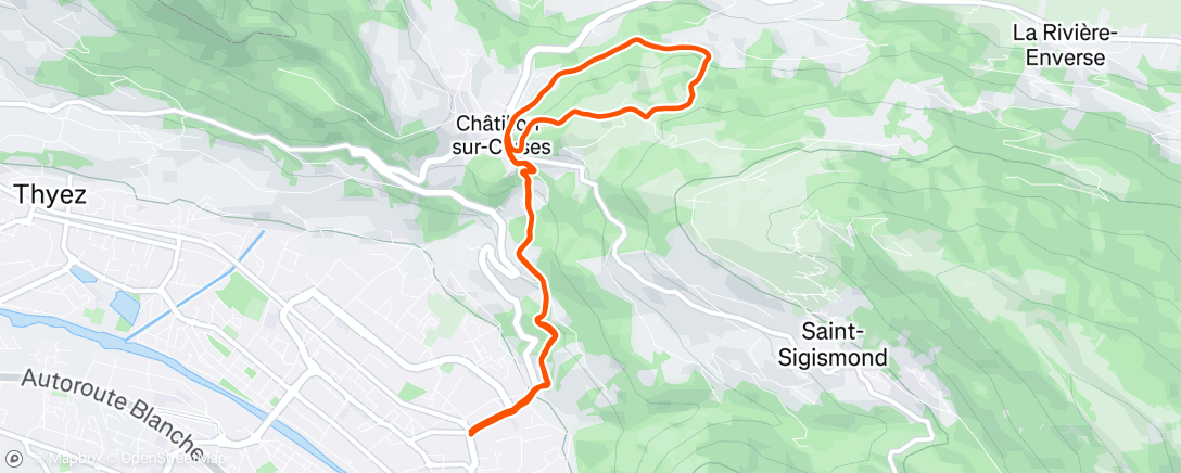 Map of the activity, Trail le matin