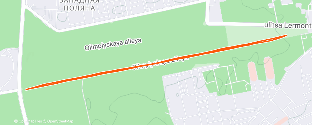 Map of the activity, Паркран Пенза