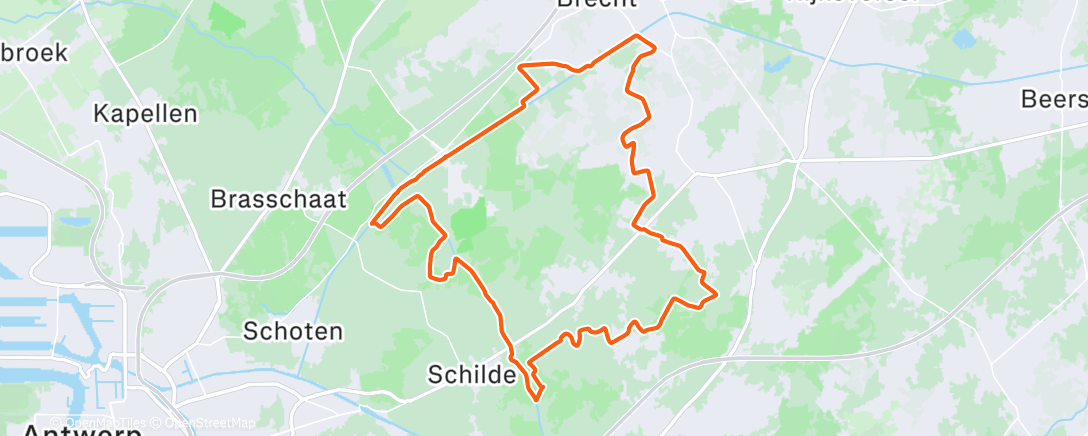 Map of the activity, gravel specialised ciclist