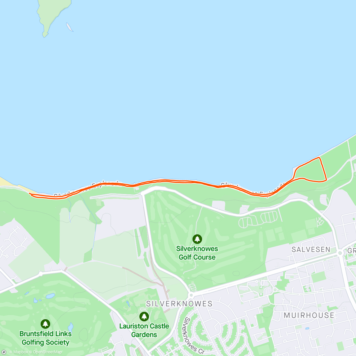 Map of the activity, 50th Park Run