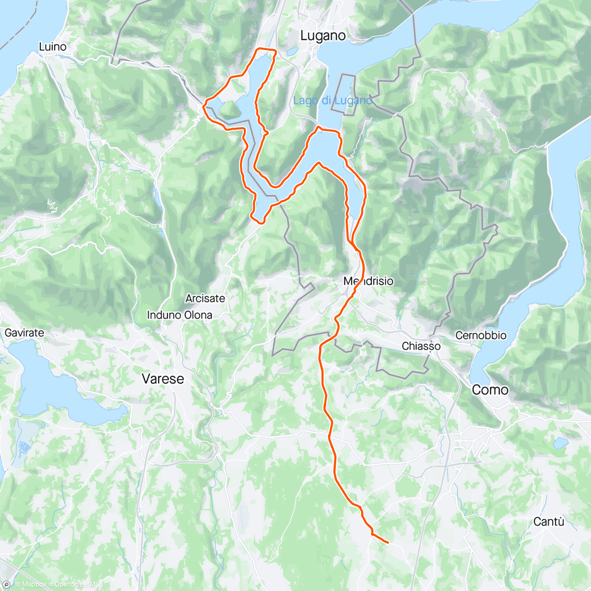 Map of the activity, Ceresio