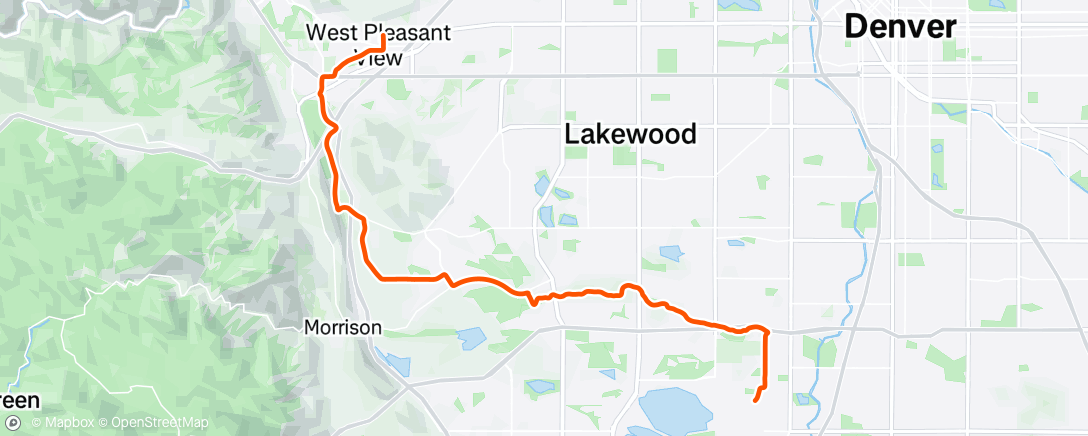 Map of the activity, Afternoon Ride