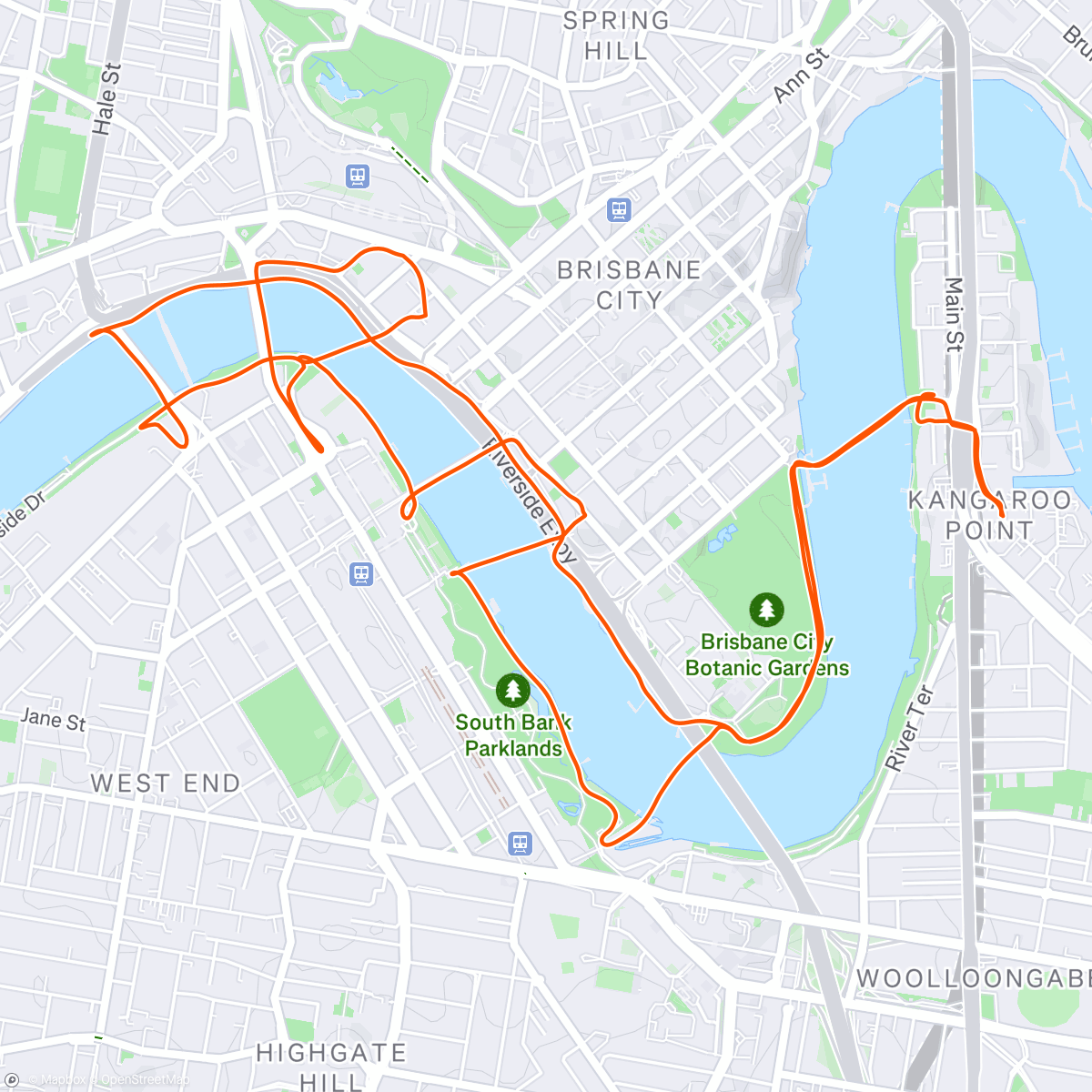 Map of the activity, Exploring Brisbane's bridges