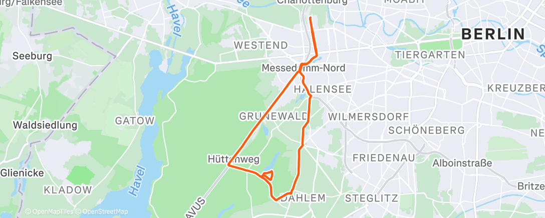 Map of the activity, Полуденный заезд