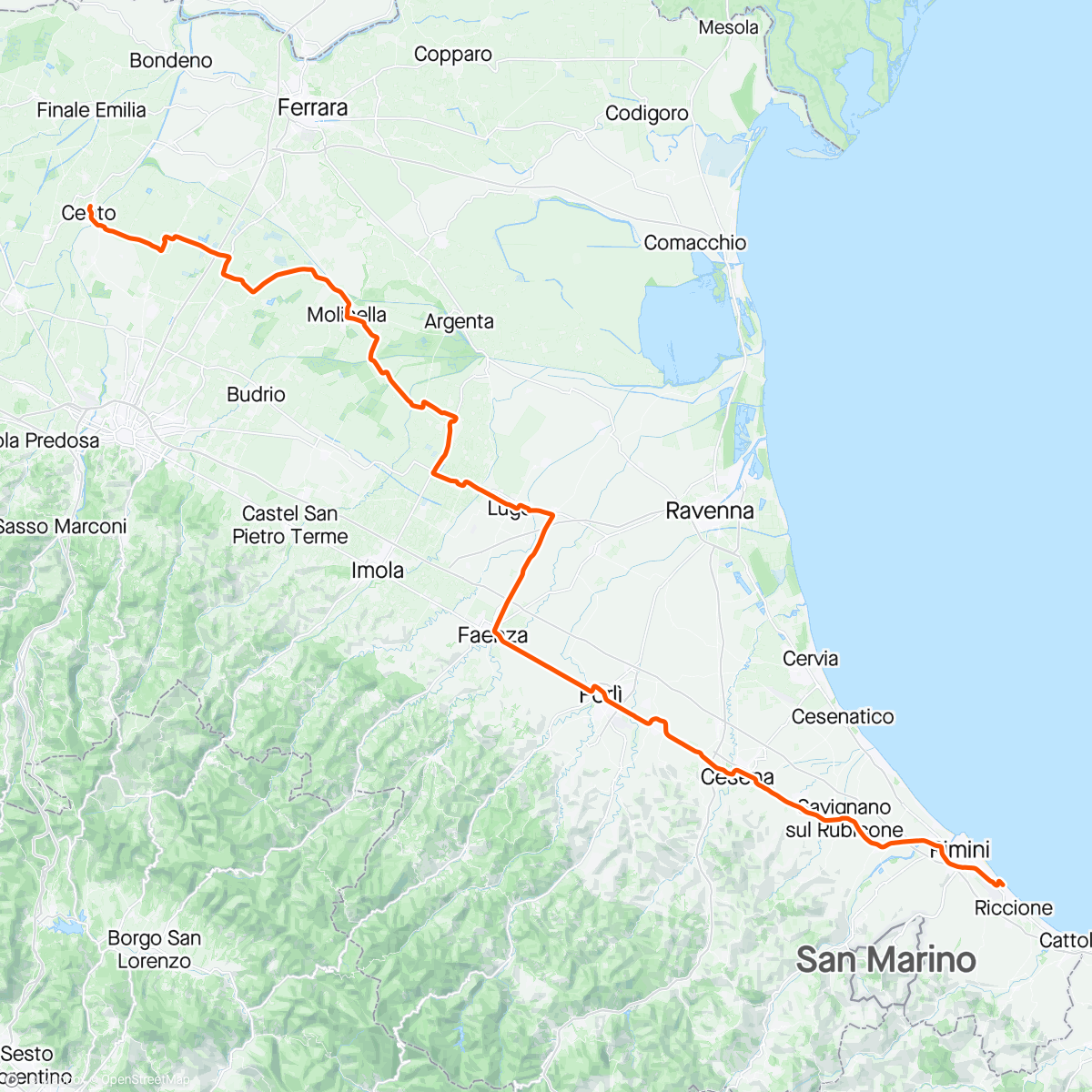 Map of the activity, 🎀 GIRO D’ITALIA 2024 🎀 13 tappa