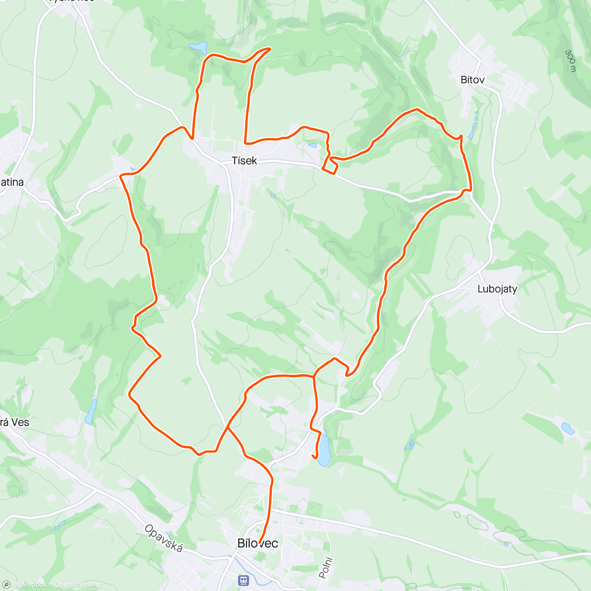 Map of the activity, Závod - Bílovecký bike 🏁