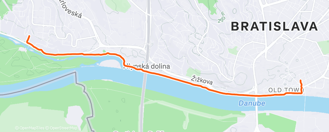 Map of the activity, Lunch Run