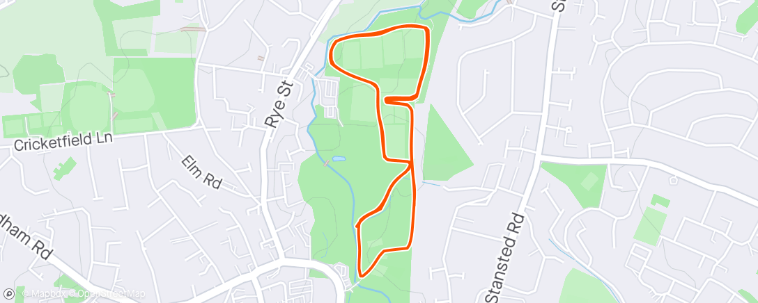 Map of the activity, Castle Park Run 24th Overall