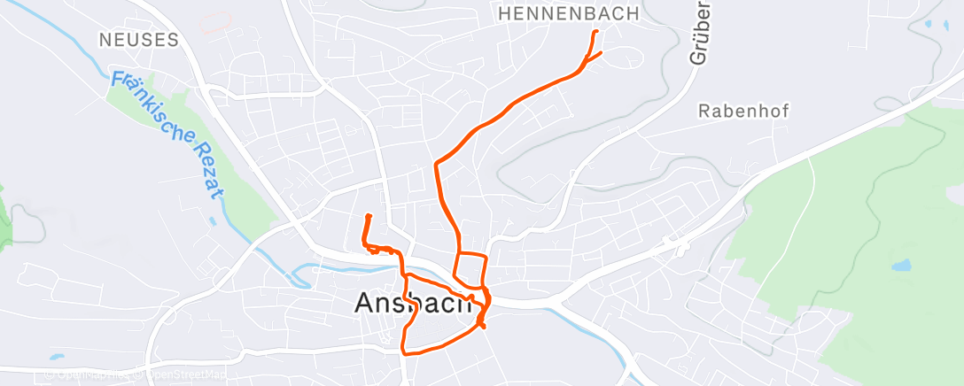 Map of the activity, Wanderung am Nachmittag