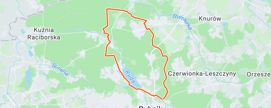 Map of the activity, Afternoon Ride