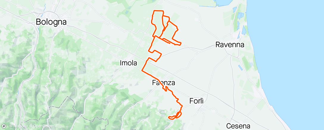 アクティビティ「Giro della Romagna」の地図