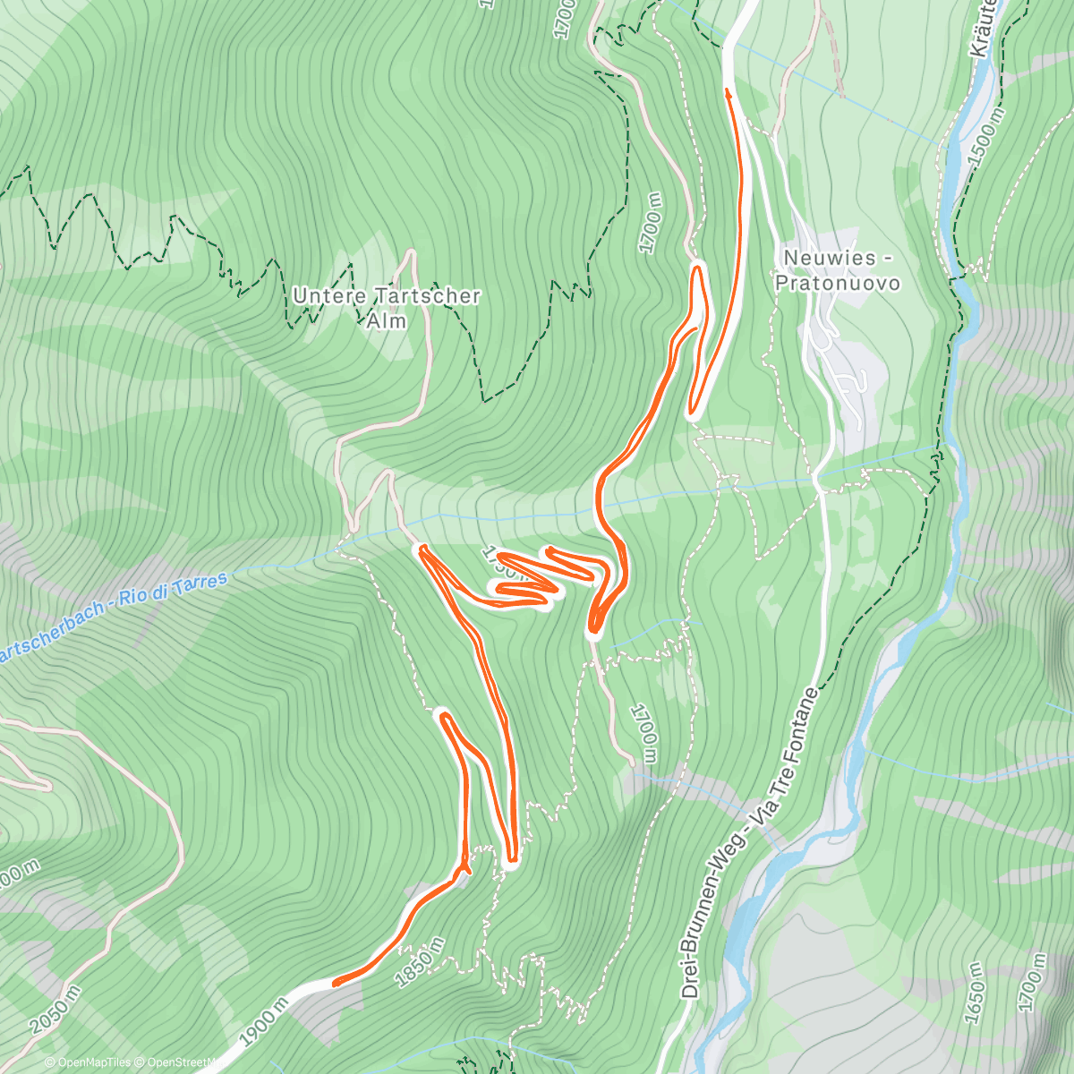 Карта физической активности (Silvesterrodelei)