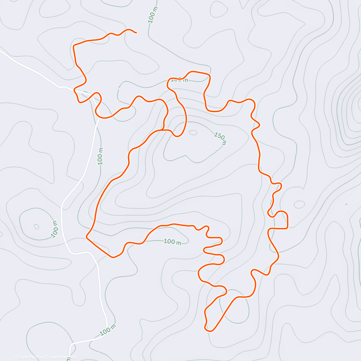 Map of the activity, Fartlek  to Mountaintop in Makuri Islands