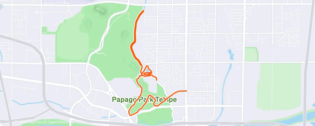 Map of the activity, Afternoon Run