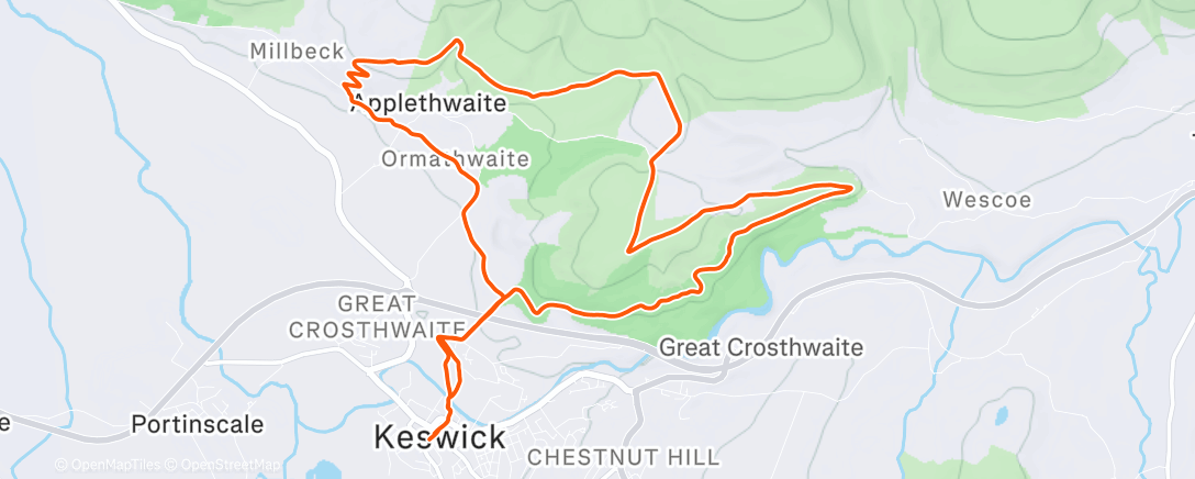 Map of the activity, Steady away