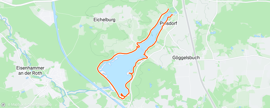 Map of the activity, Mittagslauf