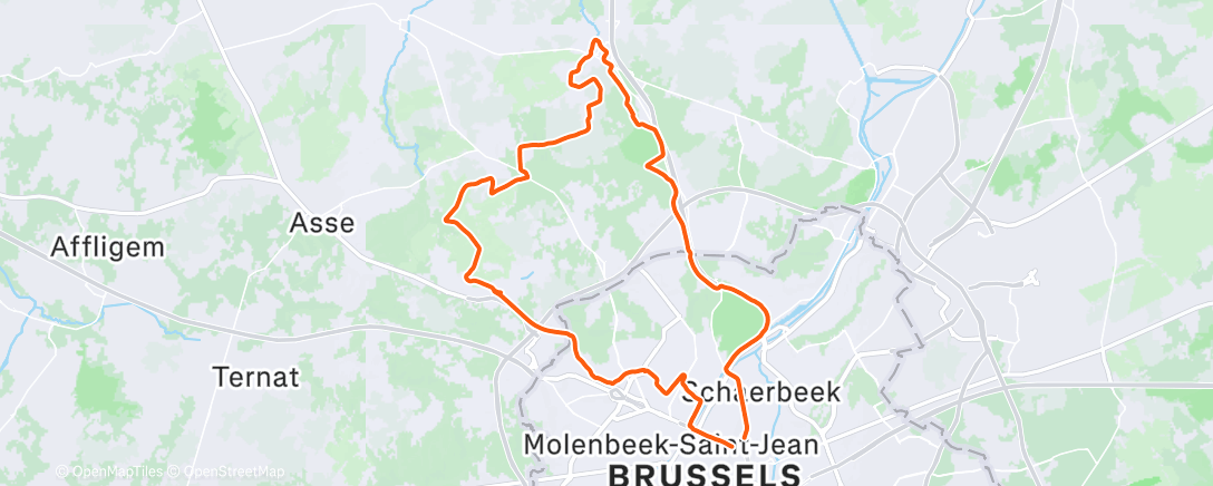 Map of the activity, The ride of 1000 turns and taxis