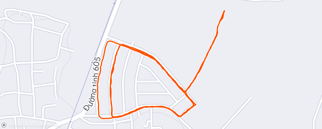 Map of the activity, Evening Run