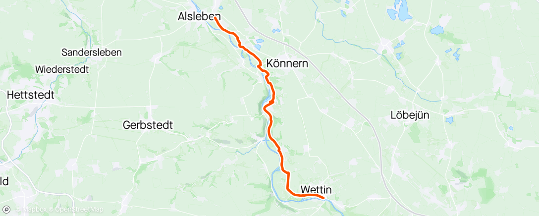 Map of the activity, Auf dem Saaleradweg