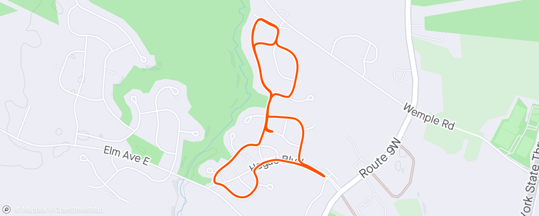 Map of the activity, old man shuffle + a few strides