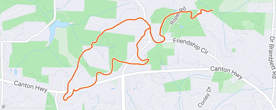 Map of the activity, Night Run
