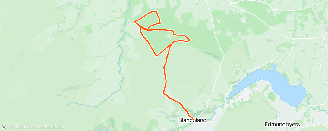 Map of the activity, Blanchland-Slaley Forest HM Trail