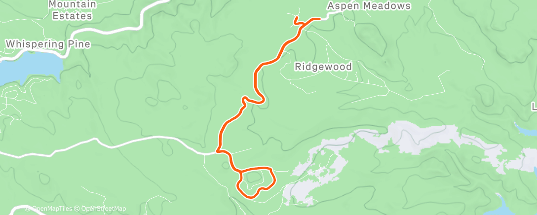 Map of the activity, Morning Trail Run