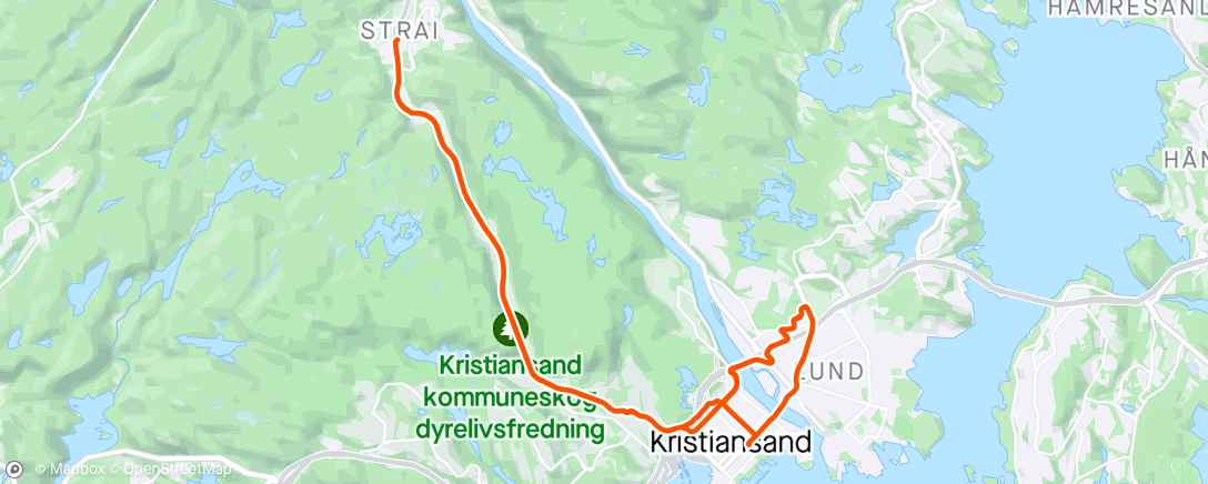 Map of the activity, KCK Introduksjon til landeveissykling