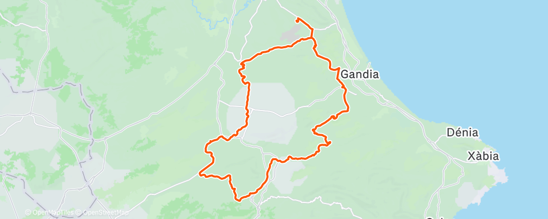 Map of the activity, Bicicleta por la mañana