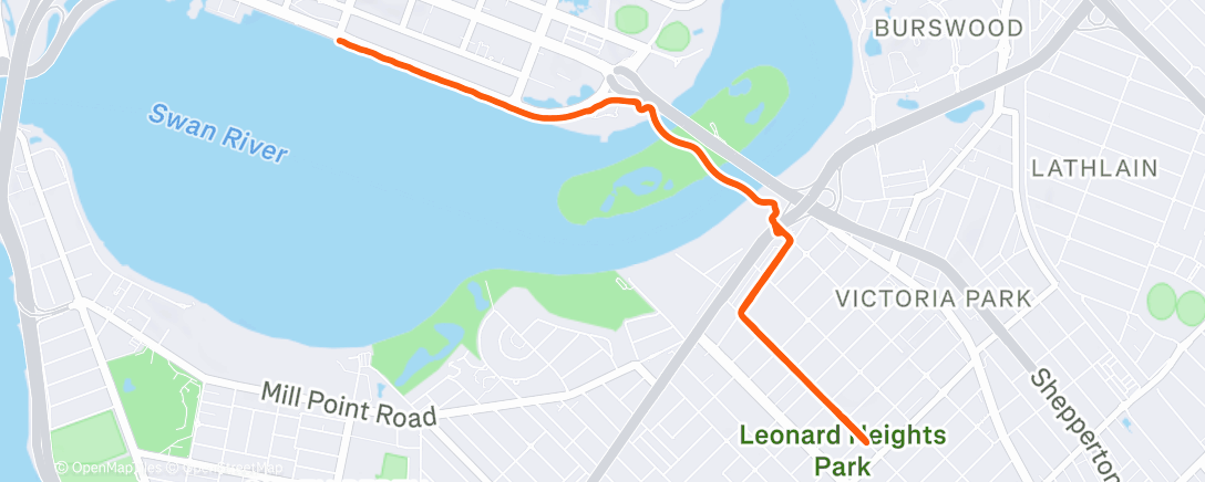 Map of the activity, Afternoon Ride