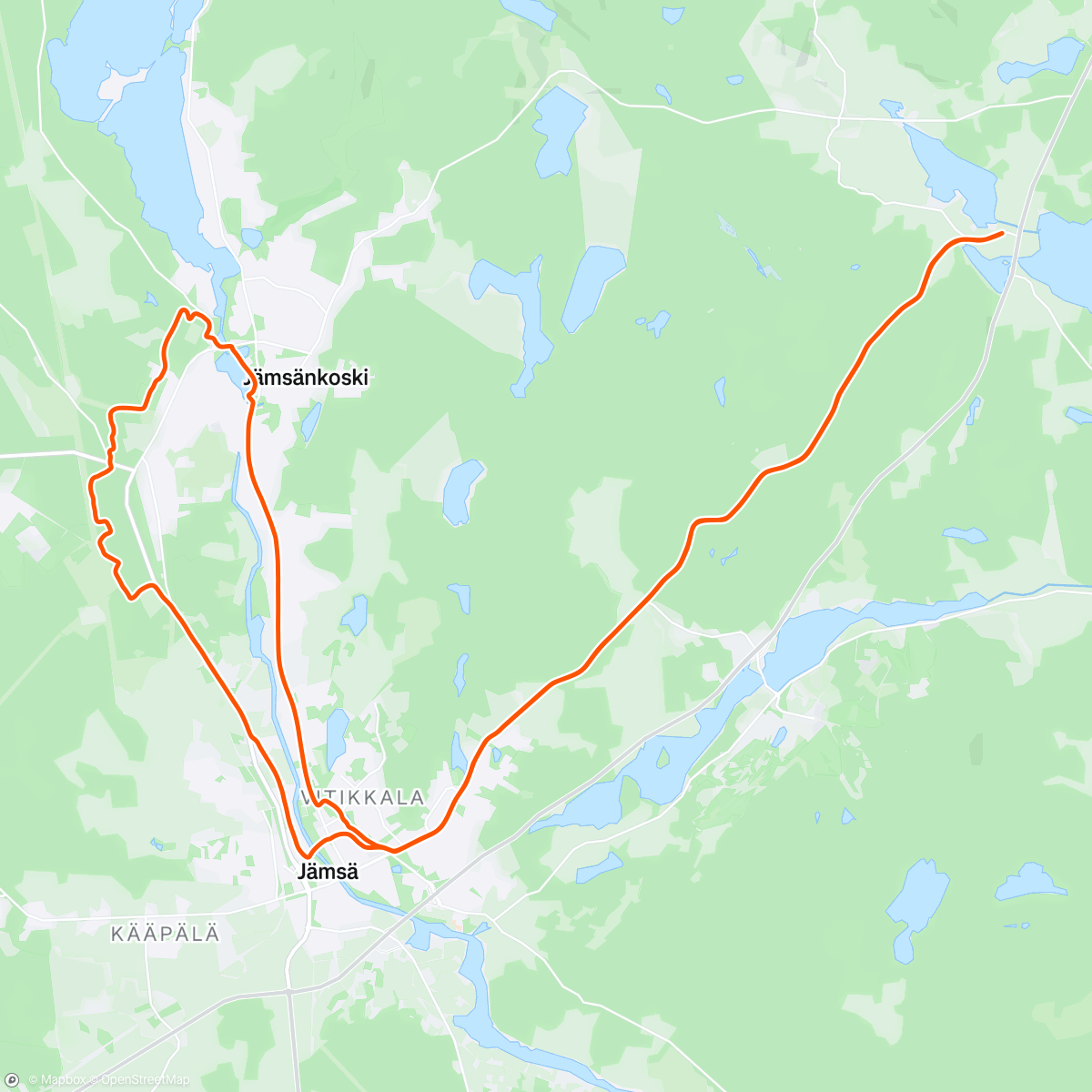 Map of the activity, Afternoon Ride