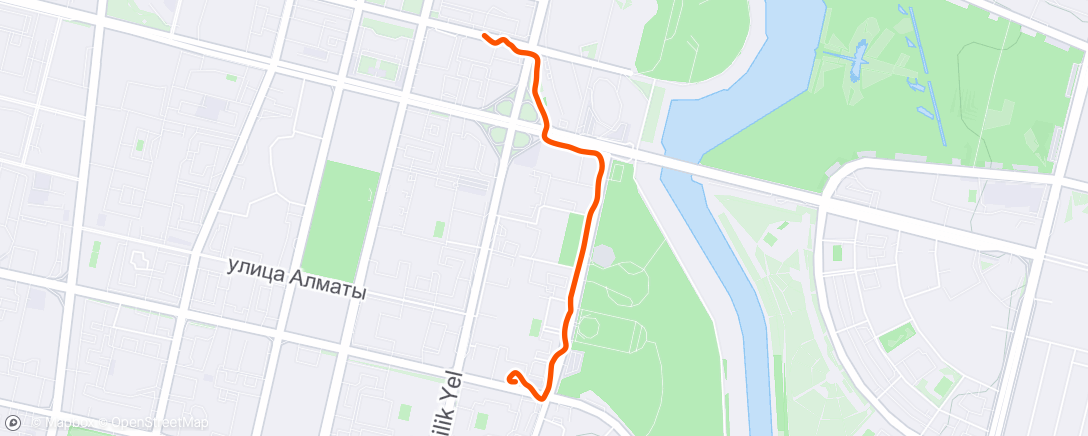 Map of the activity, Morning Walk/Test drive