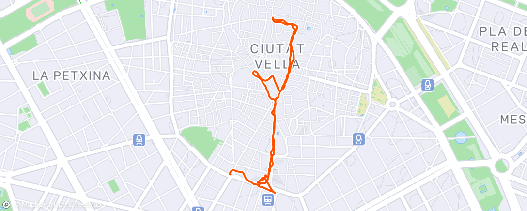 Map of the activity, Afternoon Walk