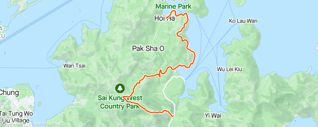 Map of the activity, HK100 Stage 2.5-3