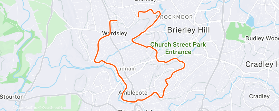 Map of the activity, Morning Run